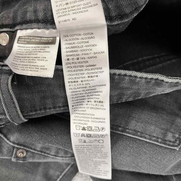 Levis Jeans Women 30 High Rise Skinny Black Stretch Denim Premium Fit Streetwear - Picture 7 of 11